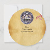 Invitation SCEAU DES CHEVALIERS TEMPLAR gem violet (Dos)