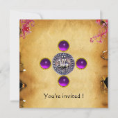 Invitation SCEAU DES CHEVALIERS TEMPLAR gem violet (Devant)
