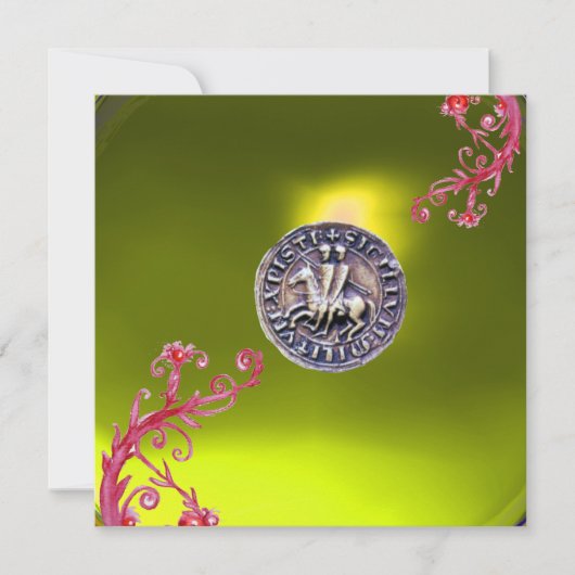 Invitation SCEAU DU MODÈLE DE CHEVALIERS topaz jaune (Devant)