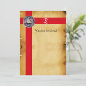 Invitation SCEAU DU MODÈLE DES CHEVALIERS, Parchemin Monogram (Debout devant)