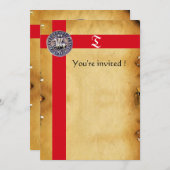 Invitation SCEAU DU MODÈLE DES CHEVALIERS, Parchemin Monogram (Devant / Derrière)