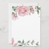 Invitation Scénario de calligraphie de fleurs roses Mothers D (Dos)