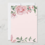 Invitation Scénario de calligraphie de fleurs roses Mothers D (Dos)