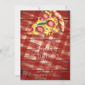 Invitation Scénario de fête d'anniversaire Tranches de pizza (Devant)