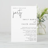 Invitation Scénario de fête de réception de mariage Après un (Debout devant)