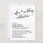 Invitation Scénario de la Célébration de Mariage avec des Cœu (Devant)