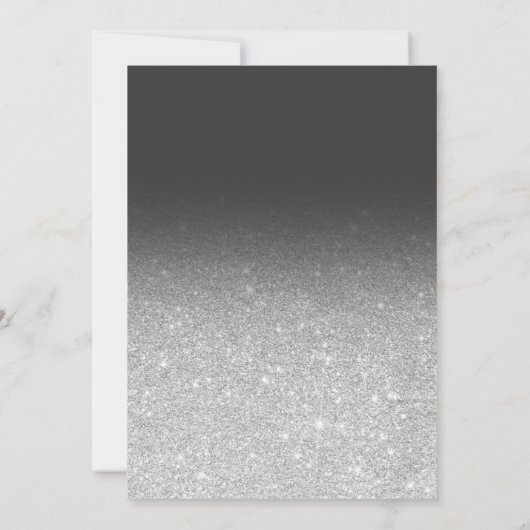 Invitation Scénario de parties scintillant en faux argent mod (Dos)