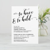 Invitation Scénario de Pour toujours et à jamais, Réception " (Debout devant)