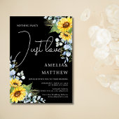Invitation Scénario de tournesol rustique Juste aimer Mariage