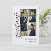 Invitation Scénario éditorial moderne pour remise de diplômes (Debout devant)