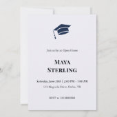 Invitation Scénario éditorial moderne pour remise de diplômes (Dos)