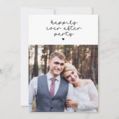 Invitation Scénario Moderne Fin Heureuse Photo de fête coeur (Devant)