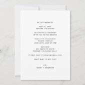 Invitation Scénario Moderne Fin Heureuse Photo de fête coeur (Dos)