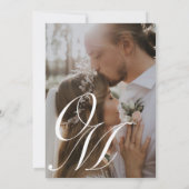 Invitation Scénario romantique classique Mariage de monogramm (Dos)