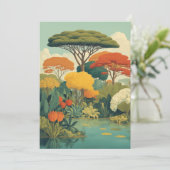 Invitation Scène animée de la Jungle Safari (Debout devant)