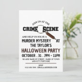 Invitation Scène criminelle, Mystère de l'assassinat Fête de  (Debout devant)