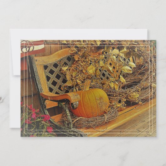 Invitation Scène d'automne / Citrouille & Bittersweet 5 x 7 C (Devant)