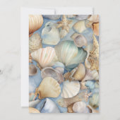 Invitation Scène de coquillages tropicaux Mariage moderne (Dos)