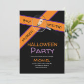 Invitation Scène de crime de dîner de meurtre Bande Halloween (Debout devant)