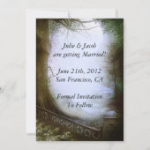 Invitation Scène de forêt enchantée Enregistrer la date de ma (Dos)