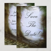 Invitation Scène de forêt enchantée Save The Date Mariage (Devant / Derrière)