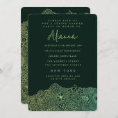 Invitation Scène de jardin unique Artiste fête d'anniversaire (Devant / Derrière)