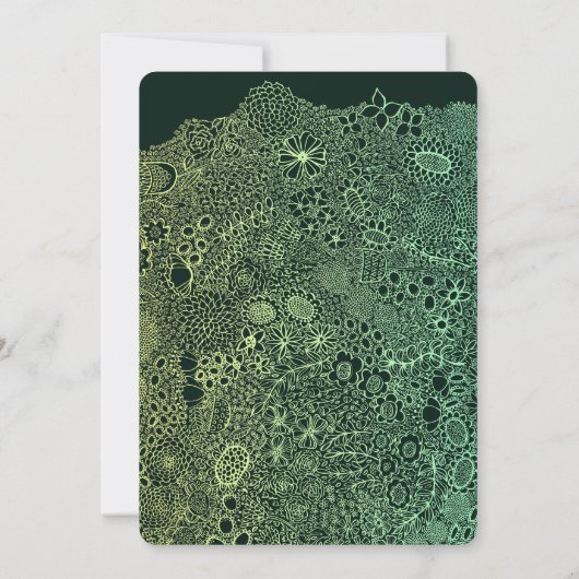 Invitation Scène de jardin unique Artiste fête d'anniversaire (Dos)