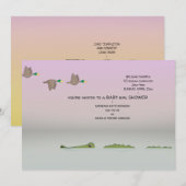 Invitation Scène de la nature (canards, porcelaine, tortue) B (Devant / Derrière)