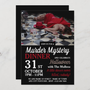 Invitation Scène De Meurtre, Mystère De Meurtre Dîner D'Hallo
