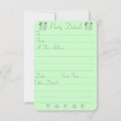 Invitation scène de neige d'écureuil gris (Dos)