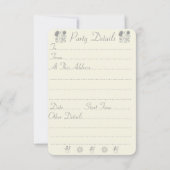 Invitation scène de neige d'écureuil gris mignon faune origin (Dos)