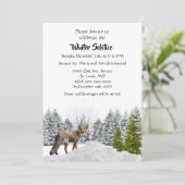 Invitation Scène De Neige Dîner Solstice Hiver (Debout devant)