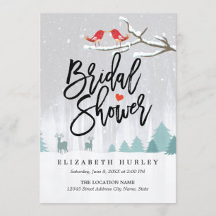 Invitation Scène de neige Fête des mariées Mariage d'hiver In