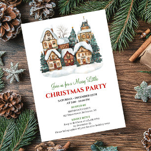 Invitation Scène de Noël chic et minimaliste, dîner de fête