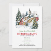Invitation Scène de Noël festive et conviviale pour une invit (Devant)