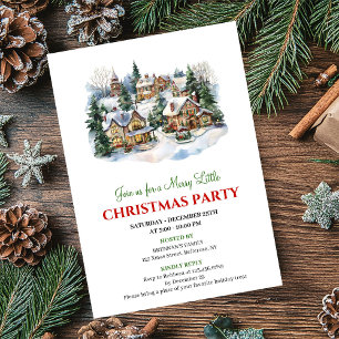 Invitation Scène de Noël moderne et cosy, célébration des fêt