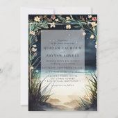 Invitation Scène de plage nocturne de mariage (Devant)