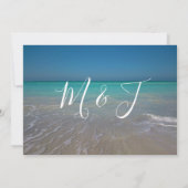 Invitation Scène de plage tropicale Réponse RSVP mariage sur  (Dos)