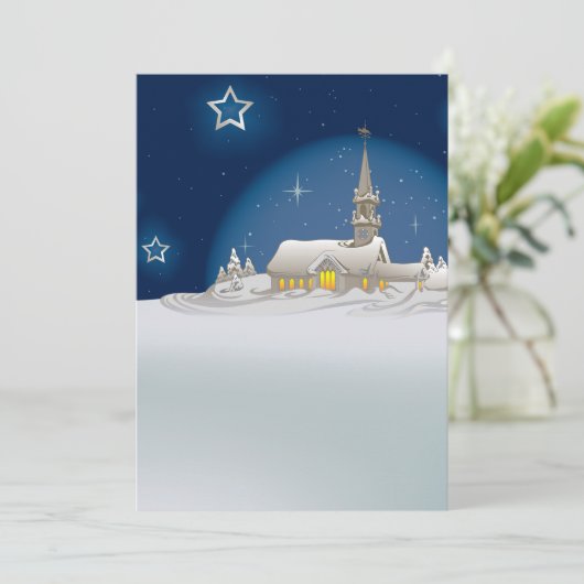 Invitation Scène d'hiver de Noël (Debout devant)