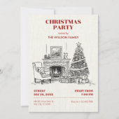 Invitation Scène d'intérieur cosy de Noël (Devant)