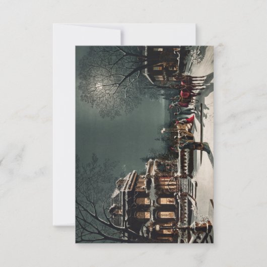 Invitation Scène du soir de Noël (Devant)