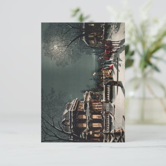 Invitation Scène du soir de Noël (Debout devant)