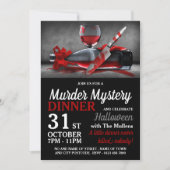 Invitation Scène Sanglante, Meurtre Mystère Dîner D'Halloween (Devant)