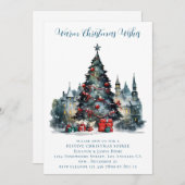 Invitation Scène traditionnelle Joyeux Noël (Devant / Derrière)