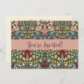 Invitation Schéma floral William Morris Snakeshead (Devant / Derrière)
