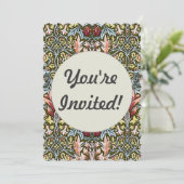 Invitation Schéma floral William Morris Snakeshead (Debout devant)