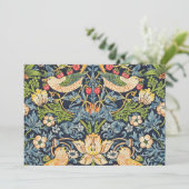 Invitation Schéma floral William Morris Strawberry Thief (Debout devant)