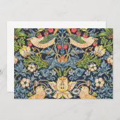 Invitation Schéma floral William Morris Strawberry Thief (Devant / Derrière)