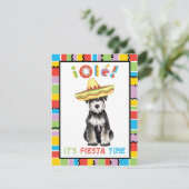 Invitation Schnauzer miniature Fiesta (Debout devant)