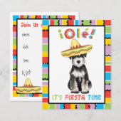 Invitation Schnauzer miniature Fiesta (Devant / Derrière)